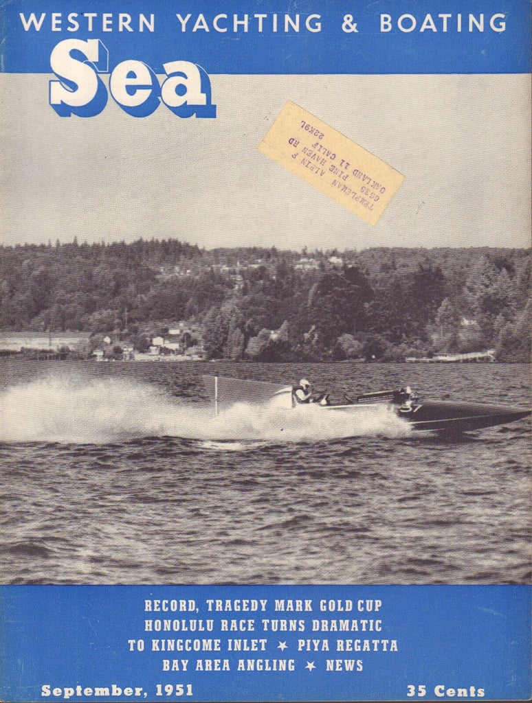 Sea Western Yachting September 1951 Honolulu Race, Piyaw/ML 062117nonDBE