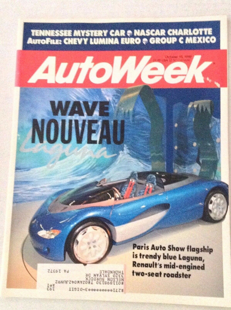 Autoweek Magazine Wave Nouveau Paris Show October 15, 1990 011617rh