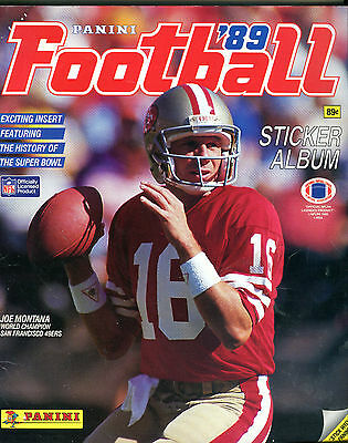 Panini '89 Football Sticker Album Joe Montana VGEX 022516jhe