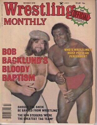 Wrestling Monthly Bob Backlund The Sheik Von Steigers October 1978 030219nonr
