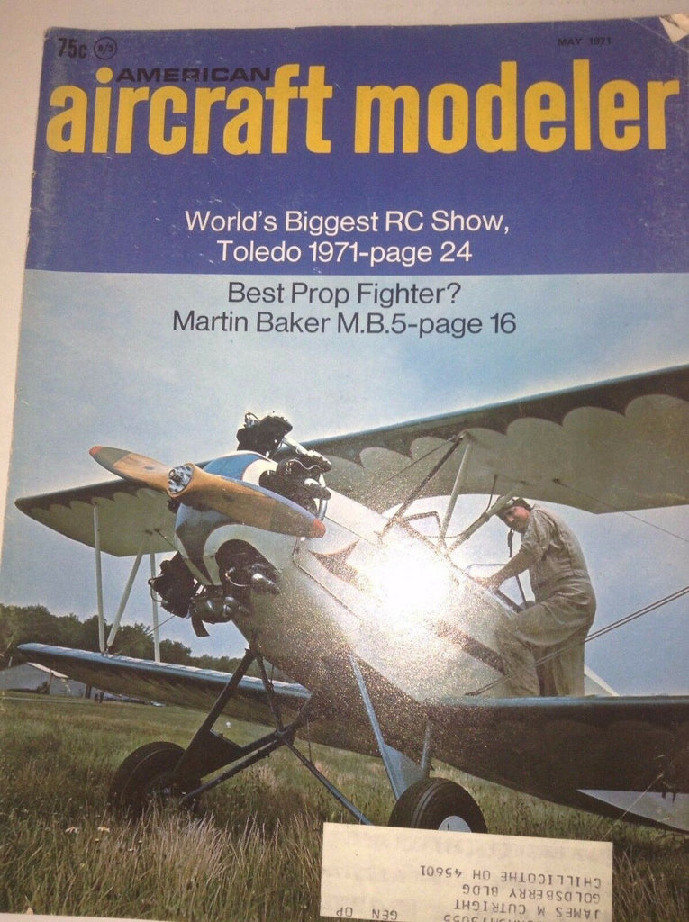 Aircraft Modeler Magazine Toledo 1971 Martin Baker MB5 May 1971 041717nonrh
