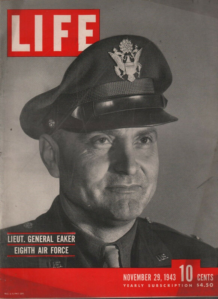 Life November 29 1943 Lieut General Eaker WWII Vintage Advertisements 081619AME