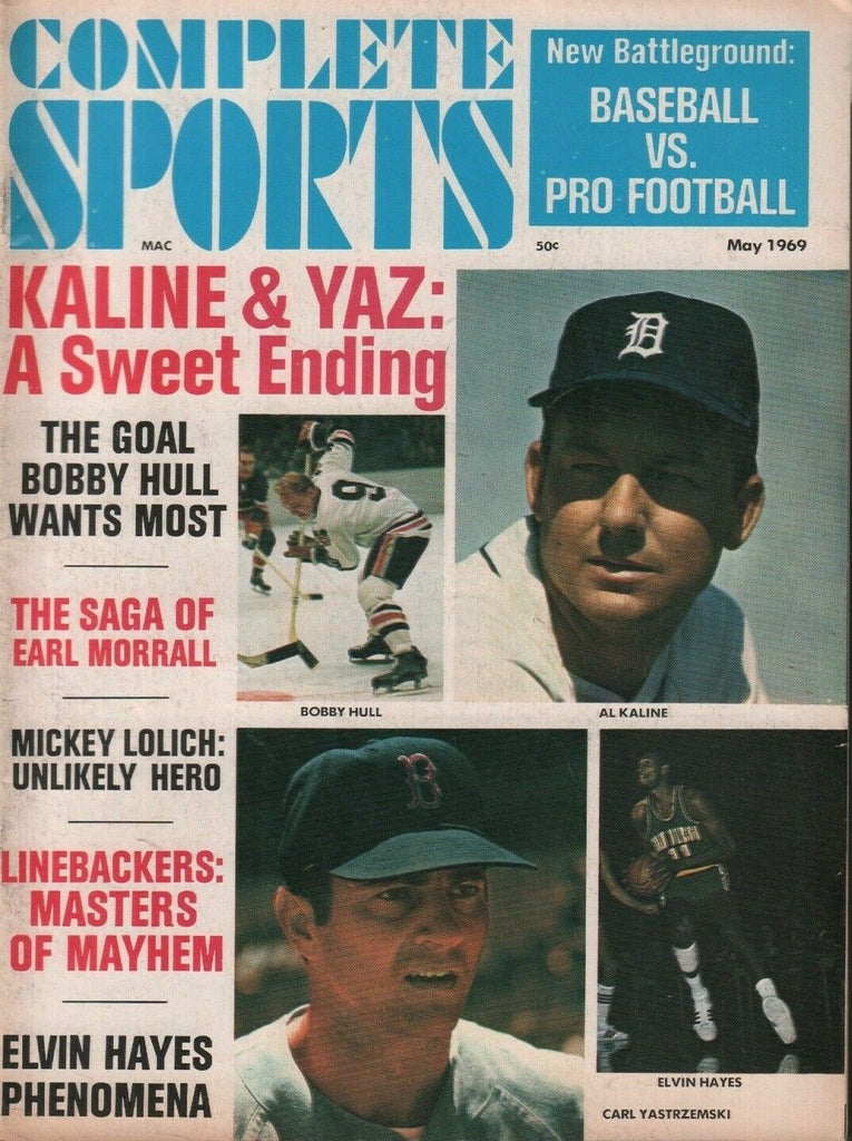 Complete Sports May 1969 Al Kaline Bobby Hull Elvin Hayes OJ Simpson 050819DBE