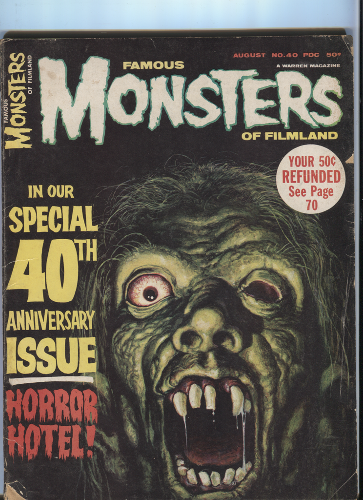 Famous Monsters of Filmland No.40 August 1966 Bela Lugosi Rob Cobb 090820DBT