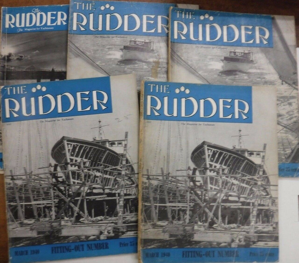 The Rudder 1939, 40(x4) Vintage Boating Mags Great Photos & Articles 081717DBE3