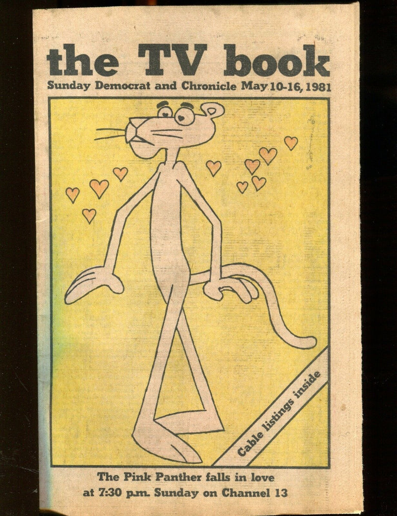 TV Book Democrat & Chronicle May 10-16 1981 Pink Panther EX 022317nonjhe