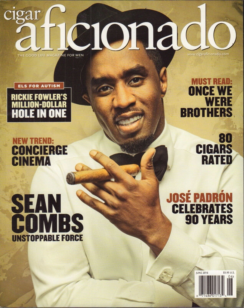 Cigar Aficionado June 2016 Sean Combs, Rickie Fowler Vg 010317DBE2