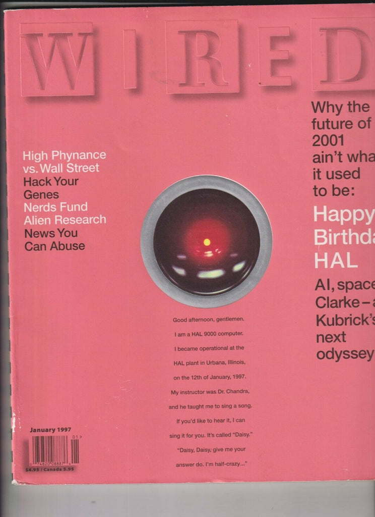 Wired Mag Media Hal 9000 Computer Wall Street January 1997 120319nonr