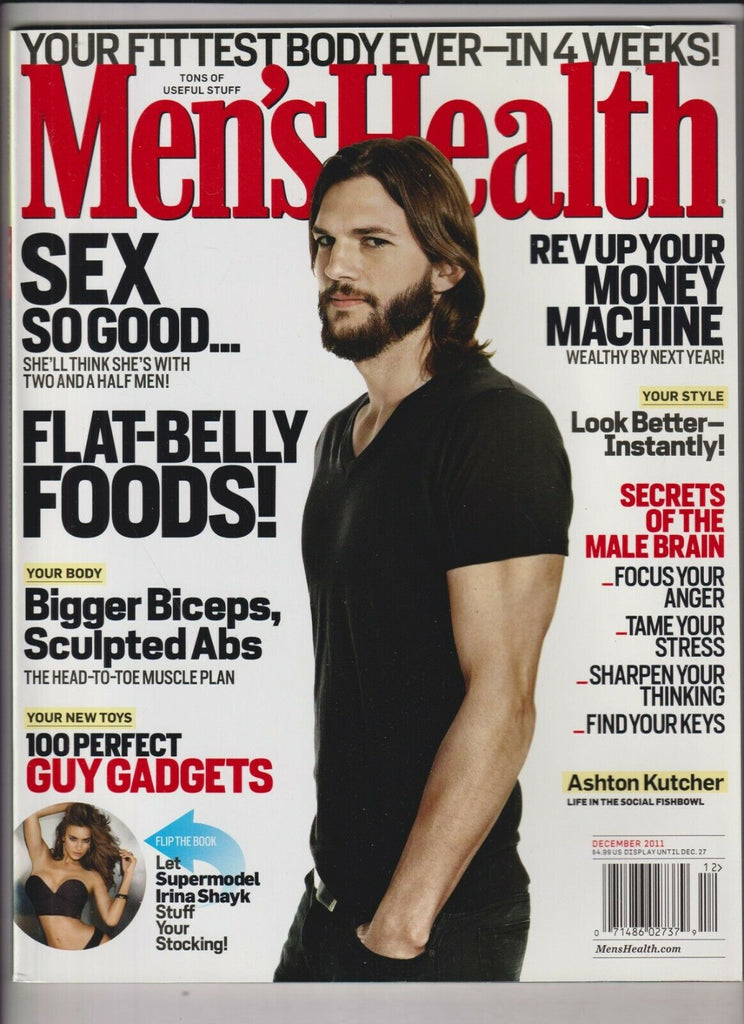 Men's Health Mag Ashton Kutcher Irina Shayk December 2011 031320nonr