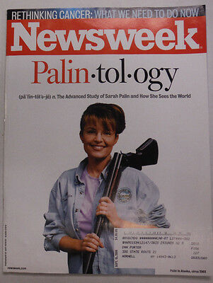 Newsweek Magazine Sarah Palin Rethinking Cancer September 2008 052615R2