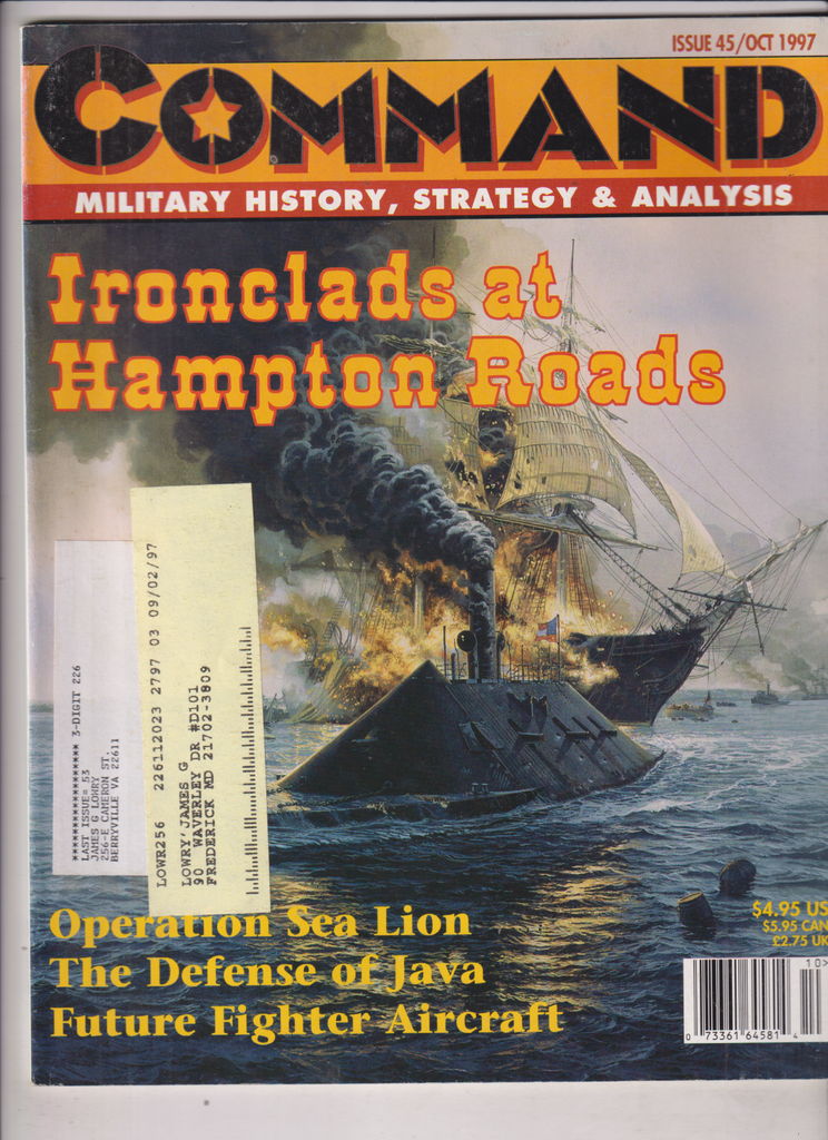 Command Magazine Ironclads At Hampton Roads October 1997 121719nonr