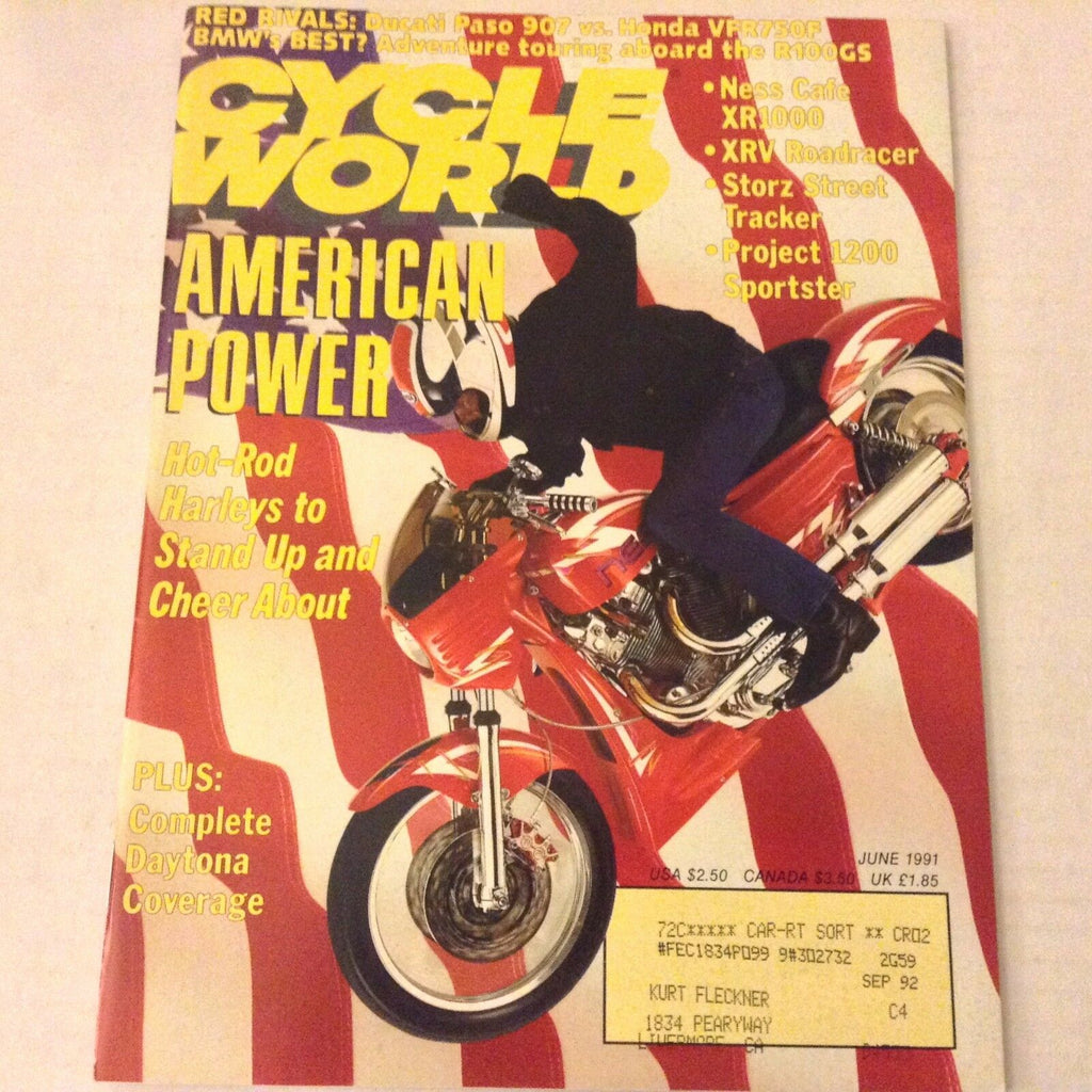 Cycle World Magazine Ness Cafe XR1000 Ducati Paso 907 June 1991 061917nonrh