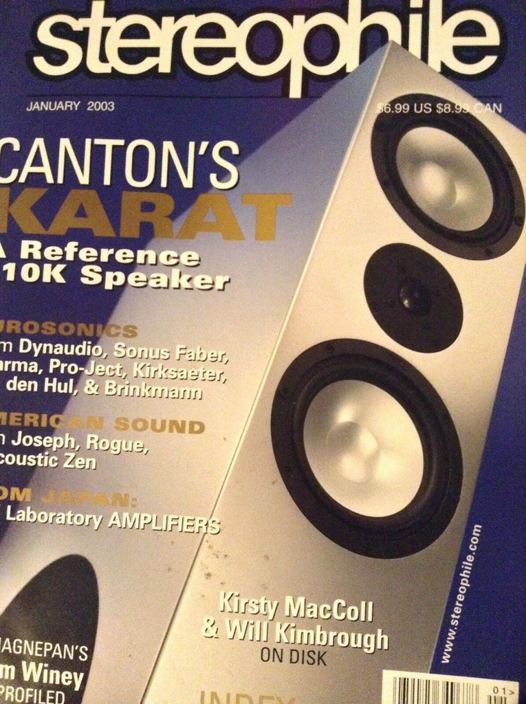 Stereophile Magazine Canton's Karat $10K Speaker January 2003 021618nonrh