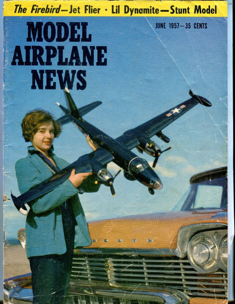 Model Airplane News Magazine June 1957 Firebird Jet Flier GD 041317nonjhe