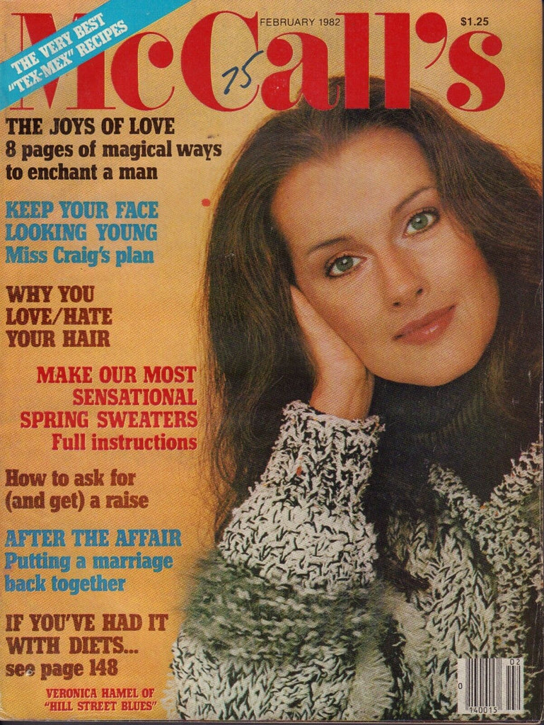 McCall's Magazine February 1982 Veronica Hamel 090717nonjhe