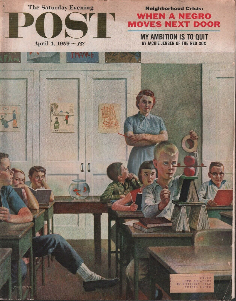 Saturday Evening Post April 4 1959 Jackie Jensen Anthony Coburn wML 101618DBE