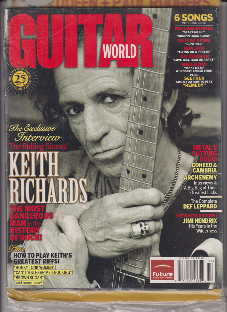 Guitar World Mag Keith Richards Def Leppard November 2005 W/CD 121919nonr