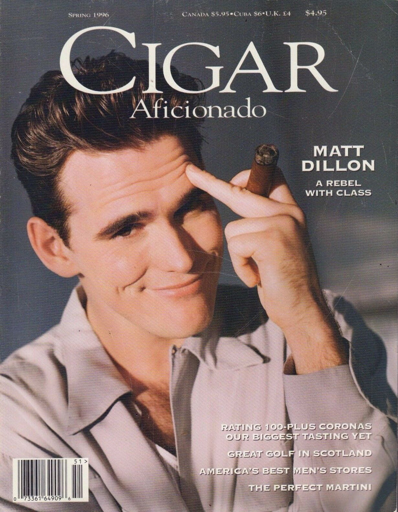 Cigar Aficionado Magazine Spring 1996 Matt Dillon 102916DBE