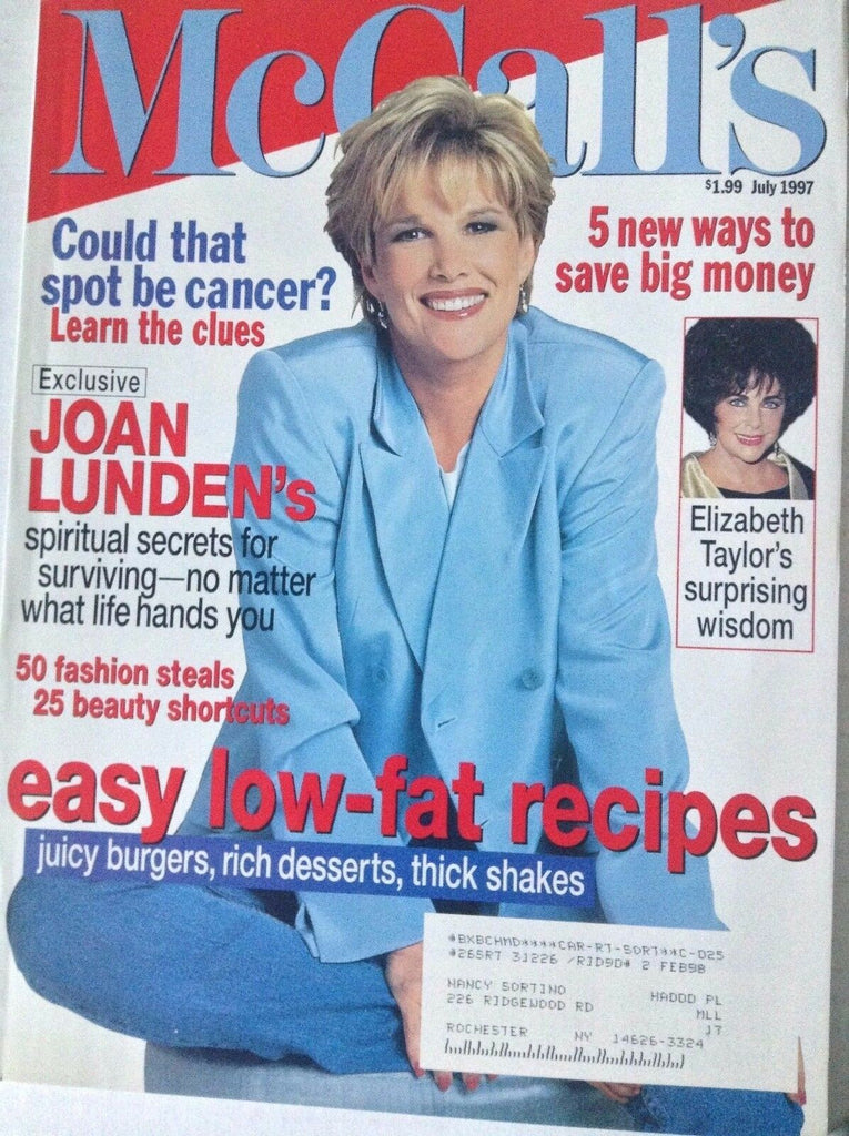 McCall's Magazine Joan Lunden Elizabeth Taylor July 1997 081417nonrh2