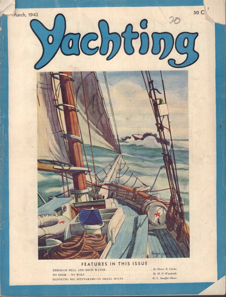 Yachting March 1942 Henry B Clarke, Big Spinnakers on Small Boats 062317nonDBE