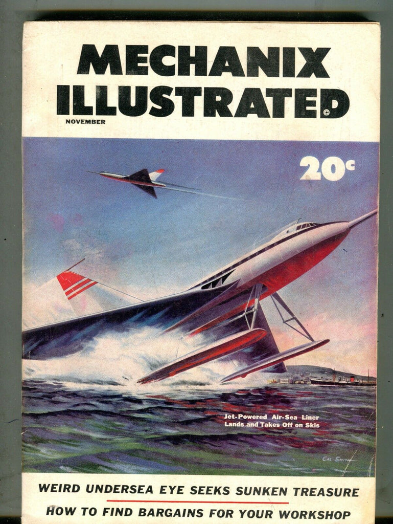 Mechanix Illustrated Magazine Nov. 1953 Jet-Powered Air-Sea Liner 062617nonjhe