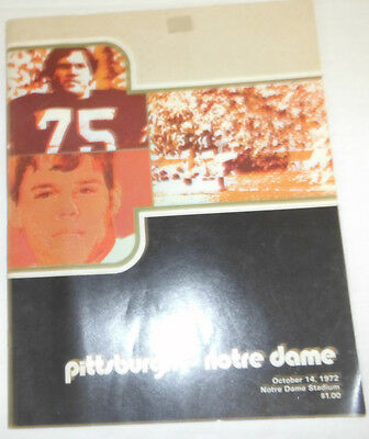 Pittsburgh Notre Dame Magazine Notre Dame & Panthers October 1972 072914R