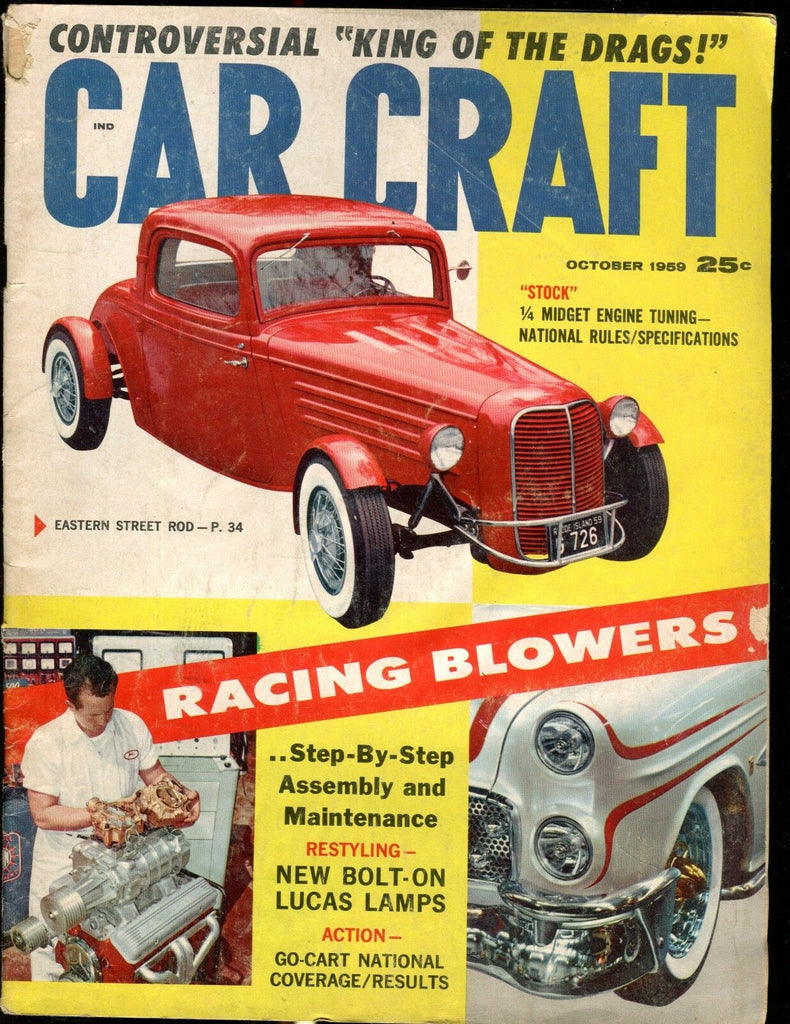 Car Craft Magazine October 1959 Street Rod GD No ML 012617jhe