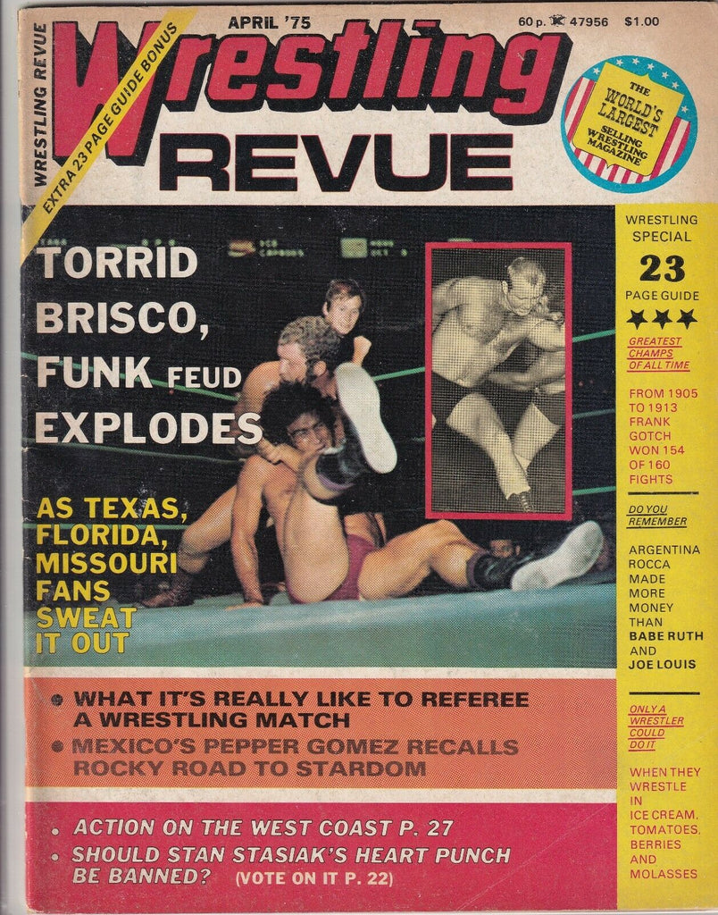 Wrestling Revue Magazine Jack Brisco Dory Funk April 1975 061019nonr
