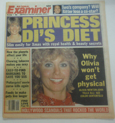National Examiner Magazine Princess Diana's Diet December 1982 070715R