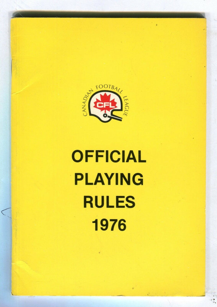 1976 Canadian Football League Playing Rules Book EX 092716jhe
