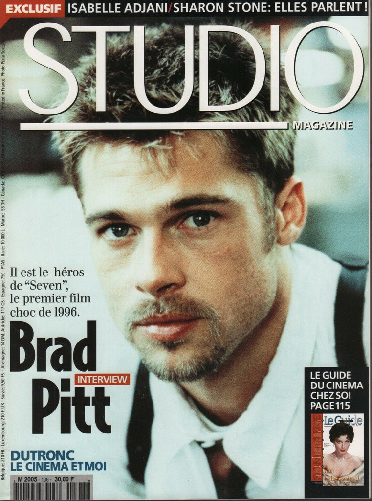 Studio French Magazine January 1996 Brad Pitt Sharon Stone 070318DBE2