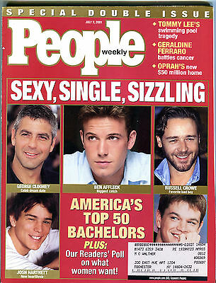 People Magazine July 2 2001 George Clooney Ben Affleck EX 012216jhe