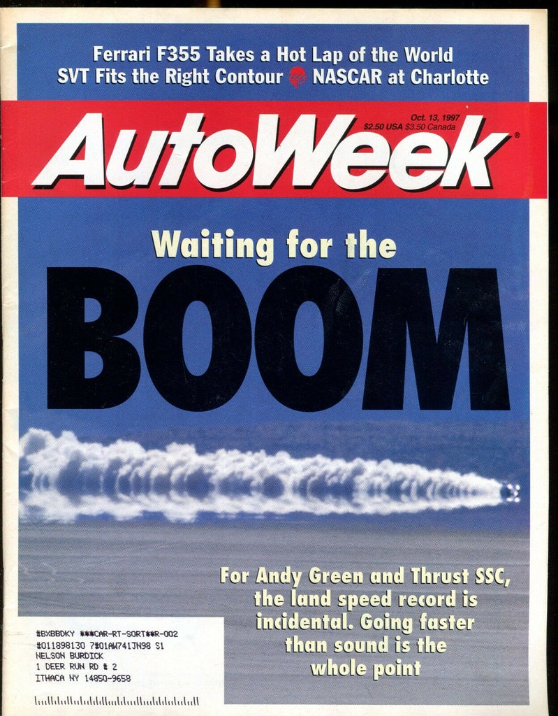 AutoWeek Magazine Oct. 13 1997 Andy Green EX w/ML 022317nonjhe