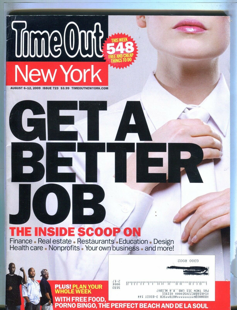 Time Out New York Magazine August 6-12 2009 Better Job EX w/ML 030917nonjhe