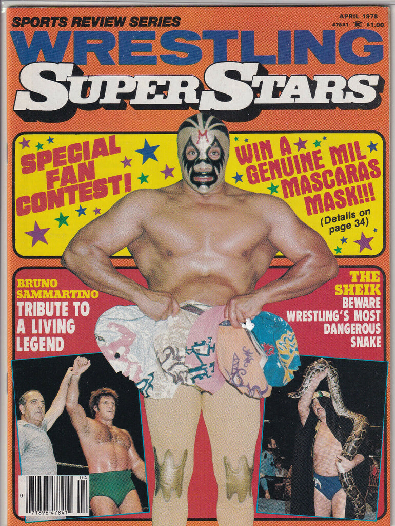 Wrestling Superstars Magazine Mil Mascaras & Sammartino April 1978 052419nonr