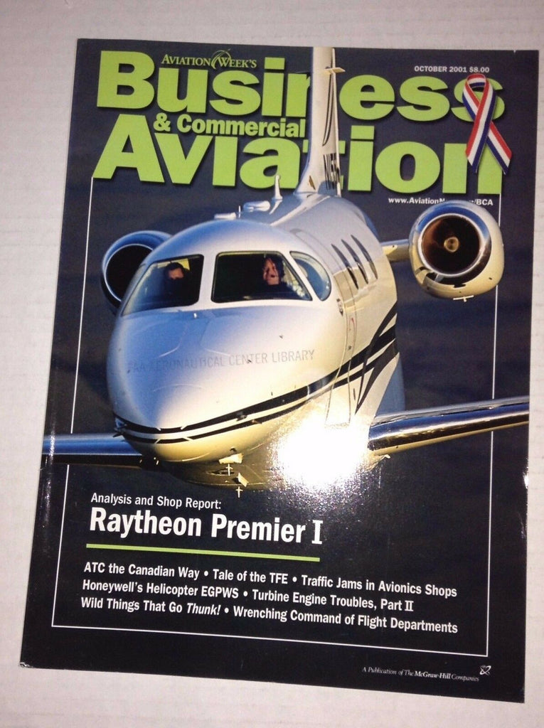 Business & Commercial Aviation Magazine Raytheon October 2001 FAA FAL 111716RH