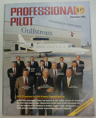 Professional Pilot Magazine Gulfstream Aerospace September 2003 FAL 060115R