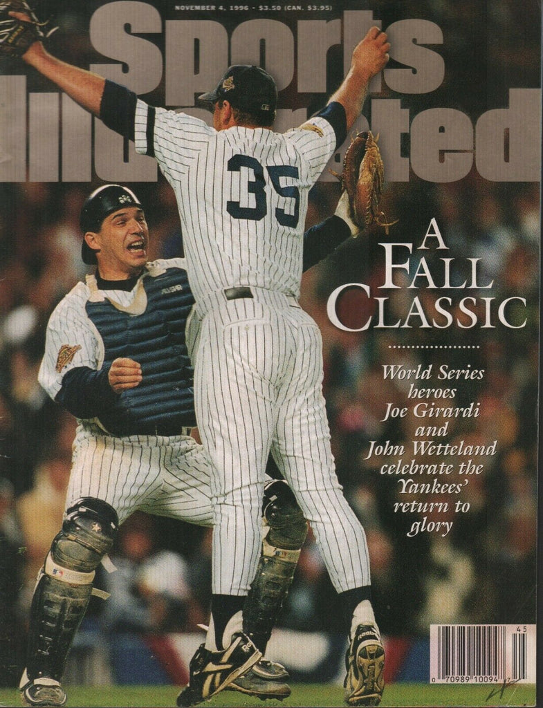 Sports Illustrated November 4 1996 Joe Girardi John Wetteland Yankees 021819AME