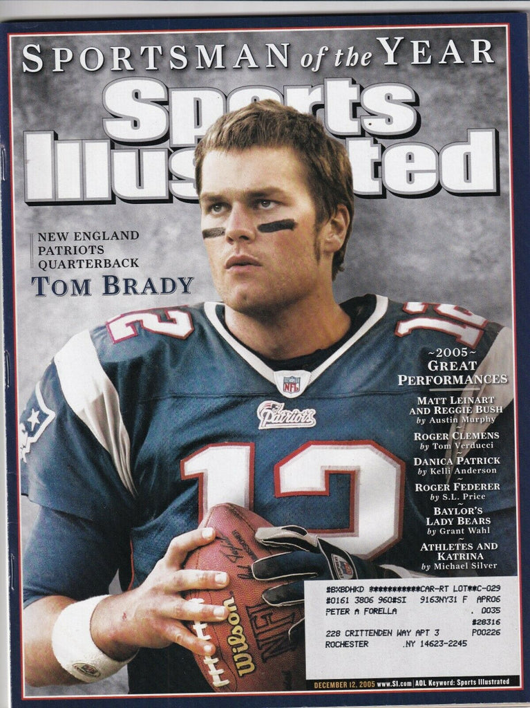 Sports Illustrated Tom Brady Roger Clemens December 12, 2005 091619nonr