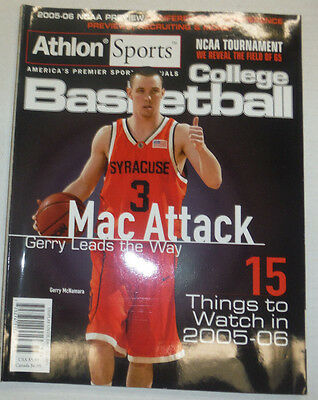 Athlon Sports College Basketball Magazine Gerry McNamara 2005-2006 020915R2