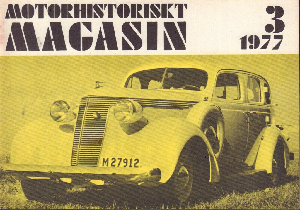 Motorhistoriskt Magasin Swedish Car Magazine 3 1977 Rockne 040317nonDBE