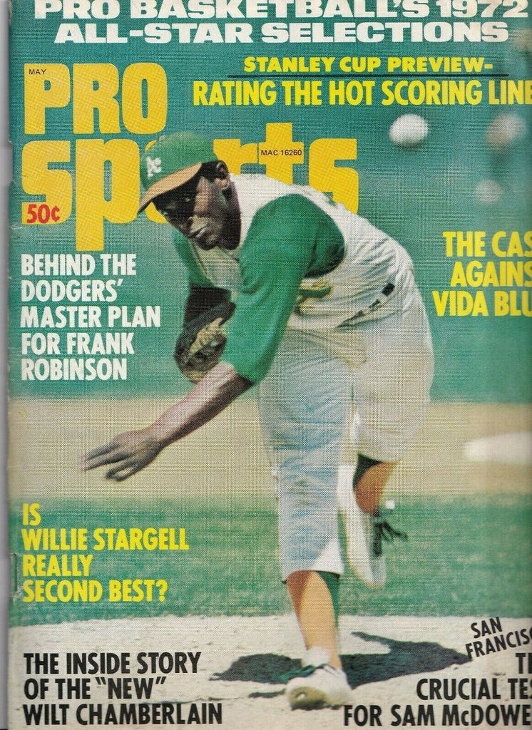 Pro Sports Magazine Vida Blue Will Stargell Frank Robinson May 1972 043019nonr