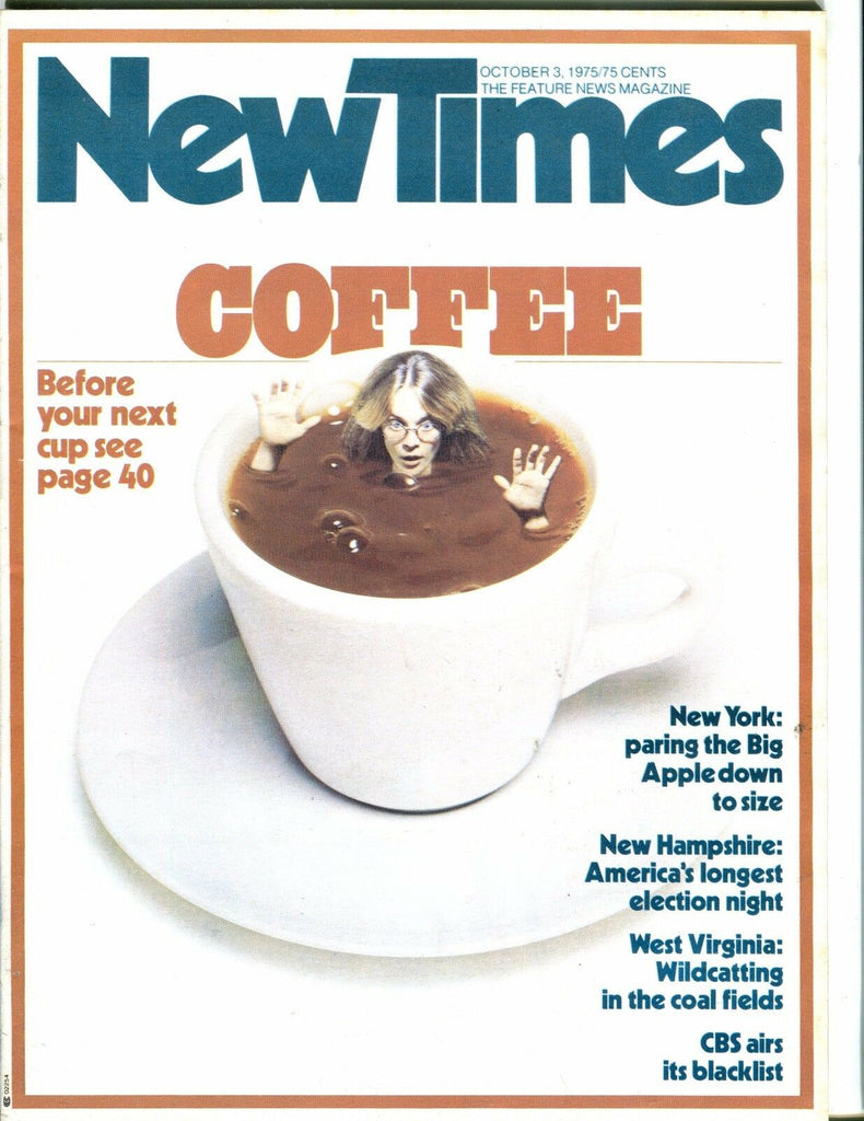 New Times Magazine October 3 1975 Coffee EX No ML 050817nonjhe