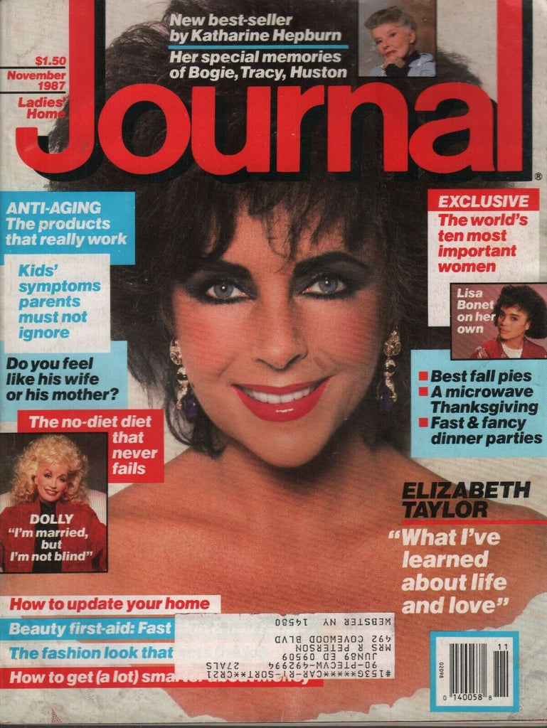 Ladies Home Journal November 1987 Elizabeth Taylor Lisa Bonet 100419AME3