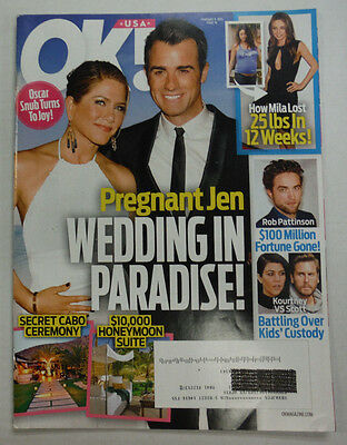 Ok! Magazine Jennifer Aniston & Rob Pattinson February 2015 051415R