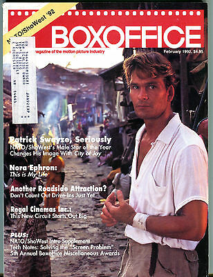 Box Office Magazine February 1992 Patrick Swayze EX 040516jhe