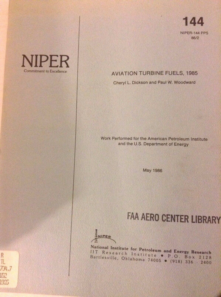 NIPER Magazine Aviation Turbine Fuels May 1986 No.144 081417nonrh2