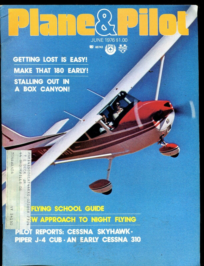 Plane & Pilot Magazine June 1976 Flying School Guide Ex w/ML 113016jhe