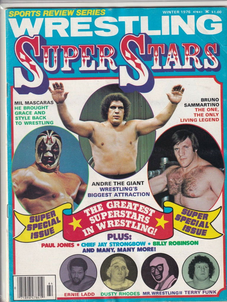Wrestling Superstars Andre The Giant Bruno Sammartino Winter 1976 052819nonr
