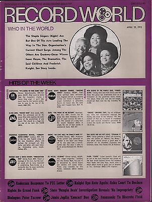 Record World April 29 1972 The Staple Singers EX 120715DBE